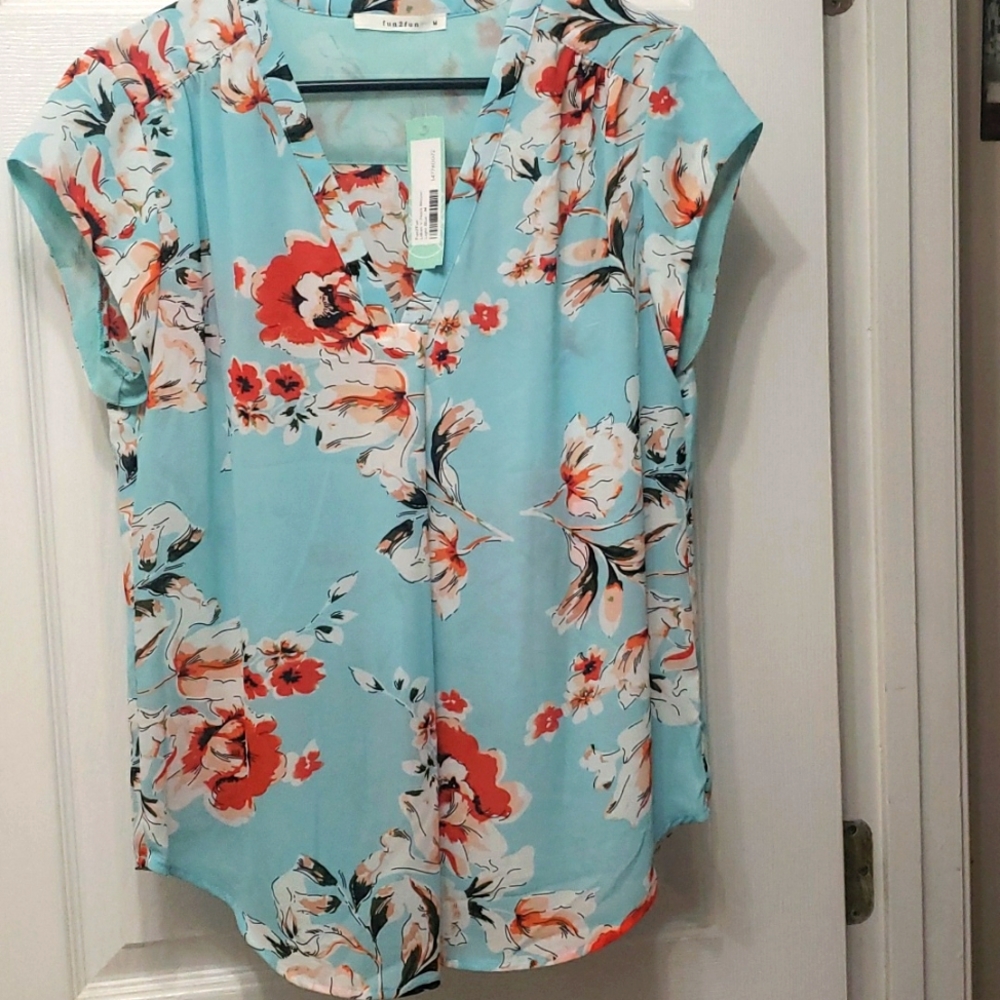 V-neck blouse. Medium size